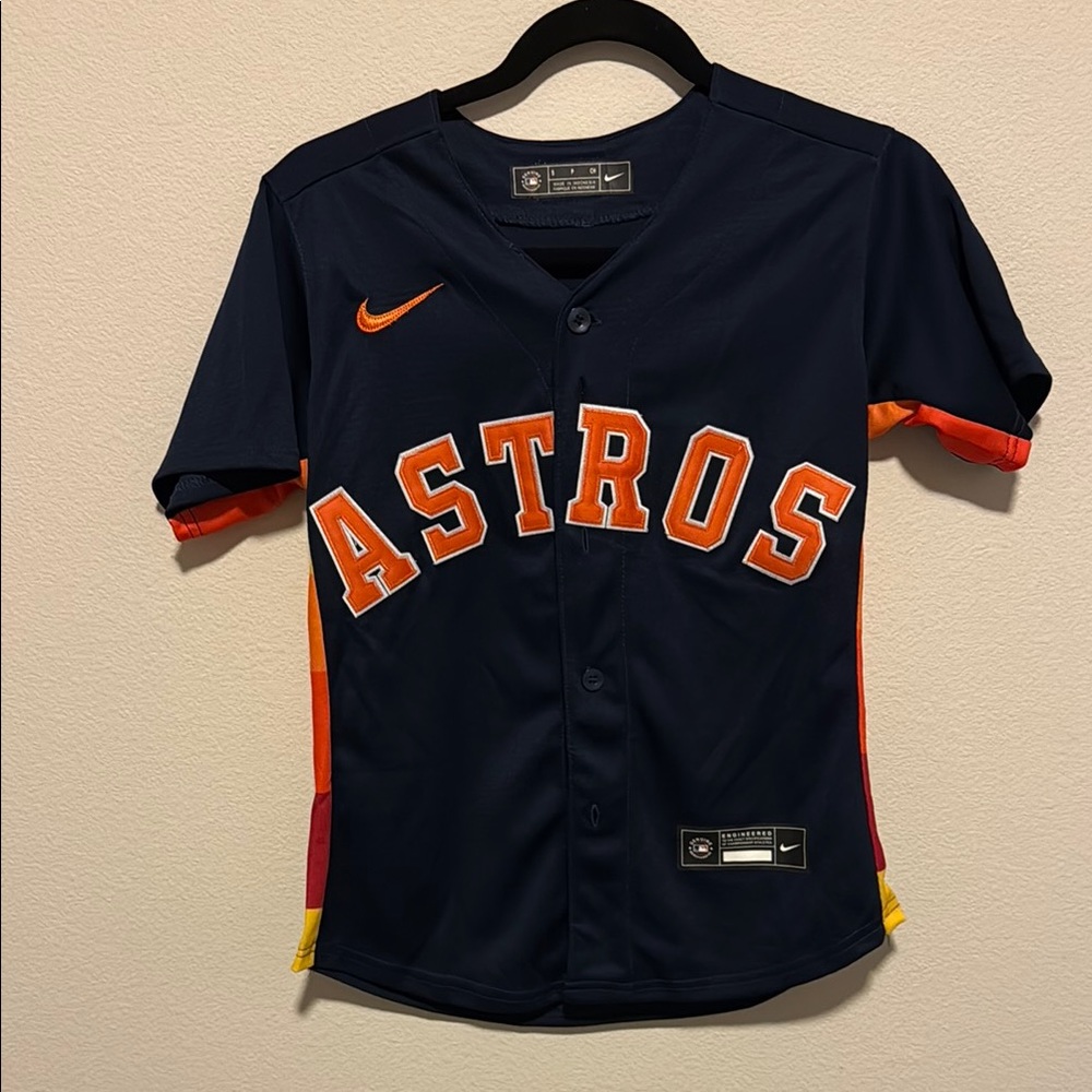 Astros Navy and Orange Women’s Jersey